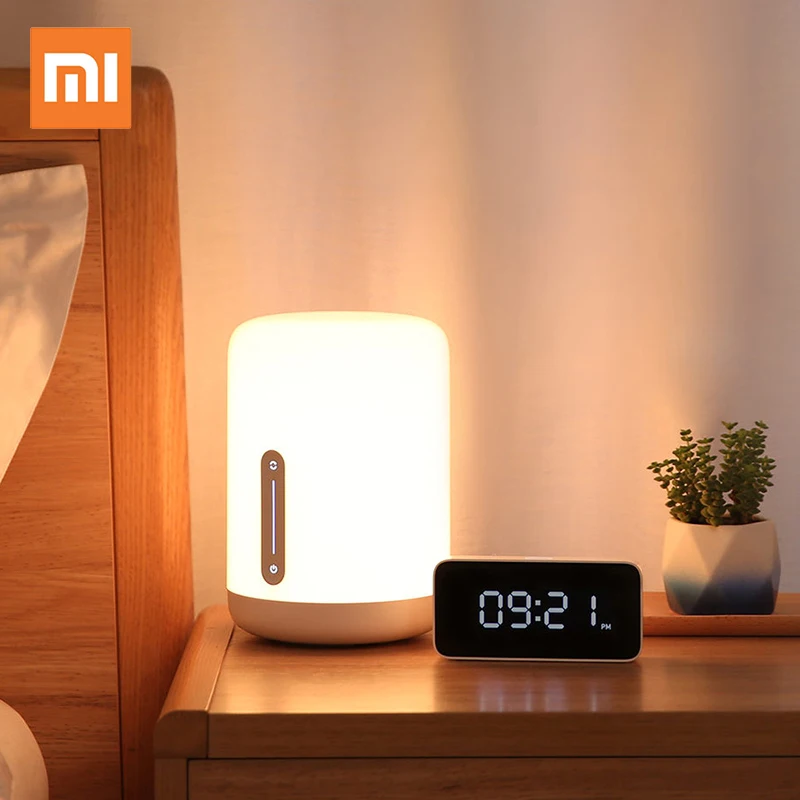 

Xiaomi Mijia Bedside Lamp 2 Smart Light voice control touch switch Mi home app Led bulb For Apple Homekit Siri & xiaoai clock