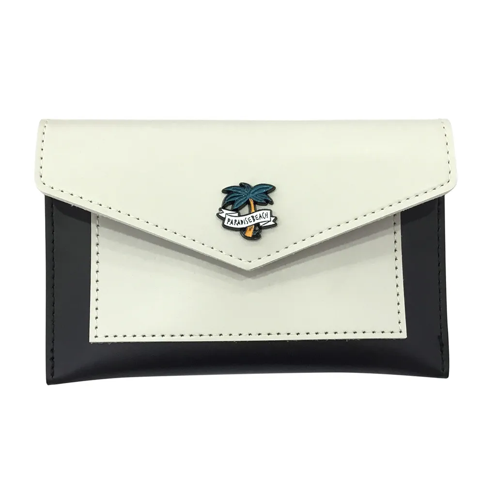 

Female Two-fold Wallet Female Envelope Multi-function Card Bag Wallet Coin Purse Simple and stylish stitching student wallet 911