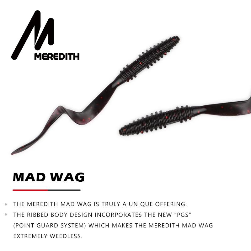 Meredith Mad Wag Mini 5 см 0,6 г 20/шт. Искусственные силиконовые приманки для рыбалки Мягкие приманки воблеры мягкие приманки для рыбалки плавающие приманки