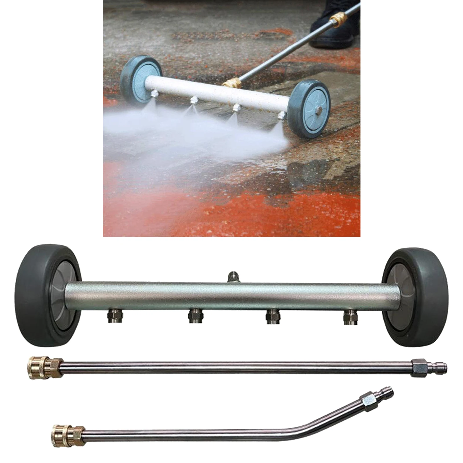 5000PSI 15inch Pressure Washer Undercarriage Cleaner Water Broom Car Chassis Wash 4 Spraye Nozzle | Автомобили и мотоциклы