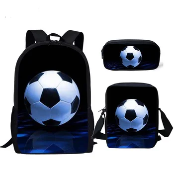

New Football Pattern School Bags for Boys Capacity Backpack In Primary Student Child Book Bag Mochila Escolar