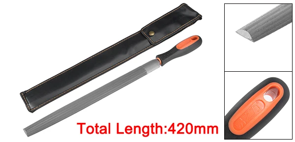 Half-round 12inch uxcell Uxcell 6/8/10/12-inch Grade High Carbon Hardened Steel Flat/Half-round/Round File with Rubber Hand Grip Handle - Цвет: Half-round 12inch