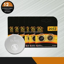 12pcs Pilhas Botão de Célula tipo Moeda para DURACELL CR2032 DL2032 CR 2032 KCR2032 5004LC ECR2032 3V Bateria De Lítio