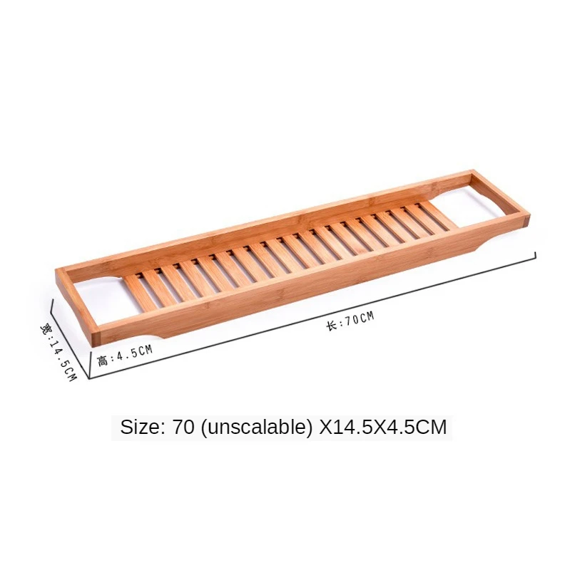 Bamboo extension antiskid bathroom multi function bathtub shelf toilet spa bath shelf bathtub tray accessories