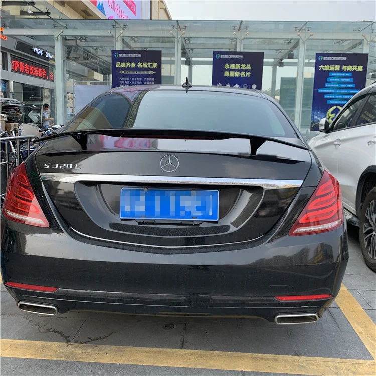 Для W221 спойлер 2011- Mercedes-Benz W222 S-class S300 S350 спойлер NF ABS Пластиковый материал заднее крыло автомобиля Цвет задний спойлер