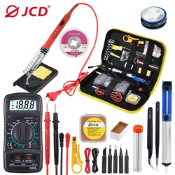 JCD – kit de fer à souder avec multimètre numérique 80W 220V/110V, Station de soudage à boutons multifonction, température réglable 908U 