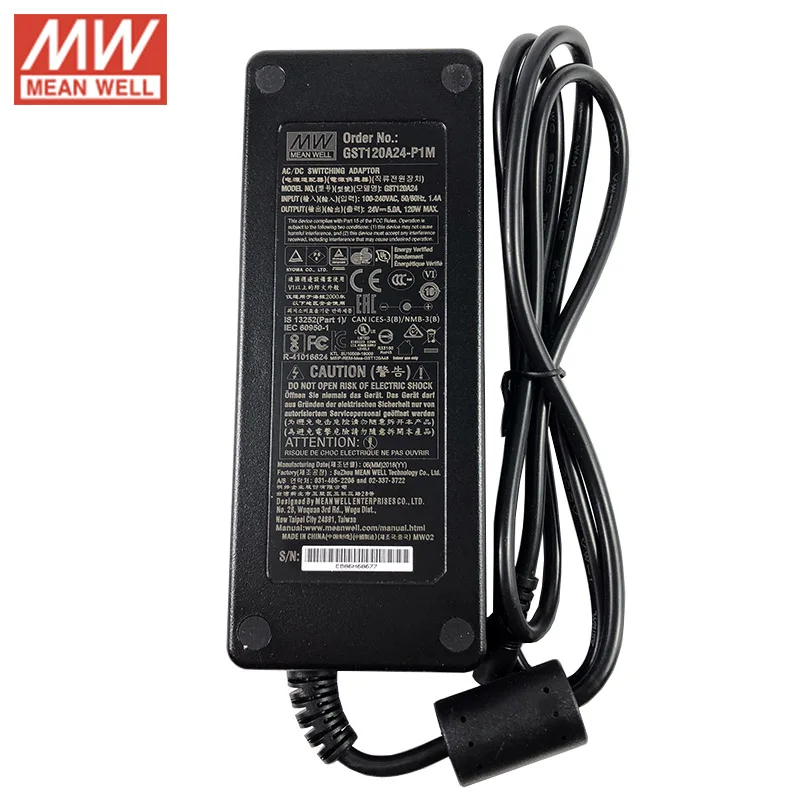 MEAN WELL GST120A24-P1M Industrial Level VI Desktop Adapter
