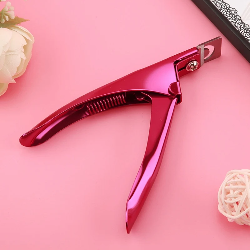 Professional Nail Art Clipper Cutter False Nail Tips Edge Cutters Stainless Steel One Word Clippers Manicure Tool