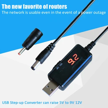 

USB Power Boost Line DC 5V to DC 5V / 9V / 12V Step UP Module USB Converter Adapter Cable 2.1x5.5mm Plug /1.35x 3.55mm Plug