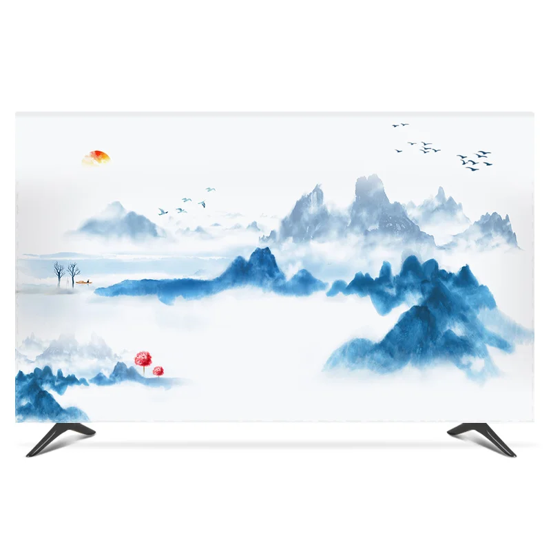 1"-80" 22 дюймов 75 дюймов экран lcd tv PC чехол декоративный капюшон занавеска пейзаж горные холмы водонепроницаемый