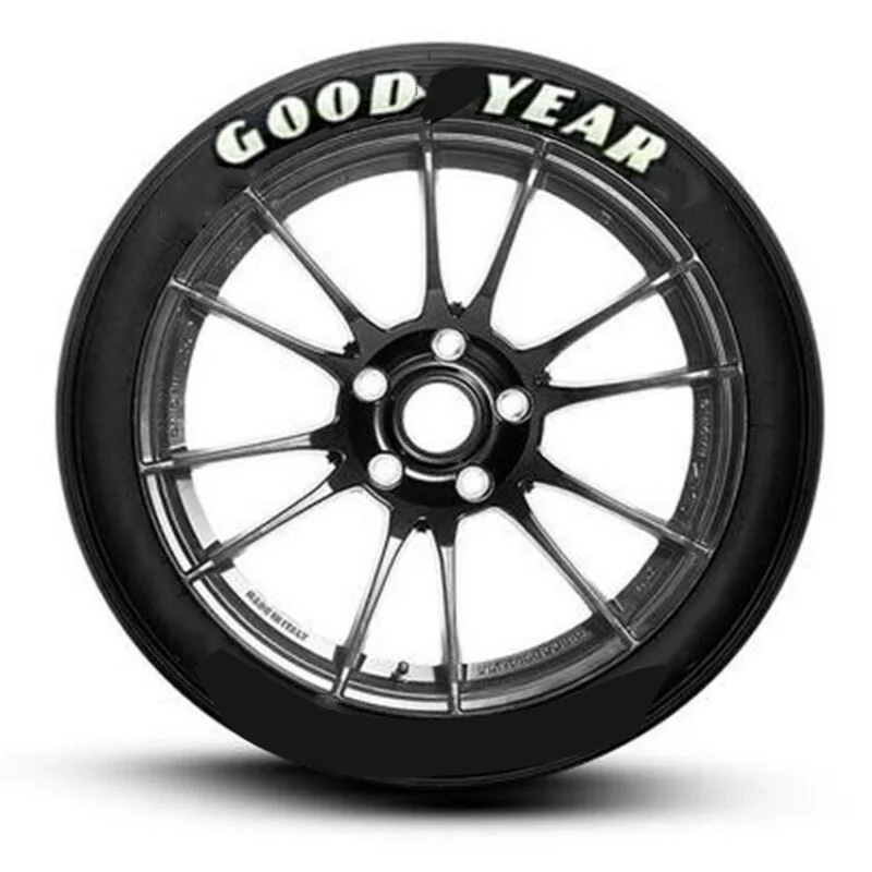 Smooth Tire Lettering Stickers Accessory Exterior Car Wheel Reflective