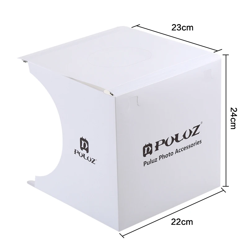 Folding Mini Lightbox Light box Photography Photo Studio Softbox 2 Panel LED Light Soft Box Photo Background Kit for DSLR Camera