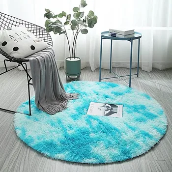 

Rugs For Living Room Nordic Style Tie-dye Gradient Color Carpet Round Carpet Home Room Floor Mat Bedroom Light Luxury Carpet