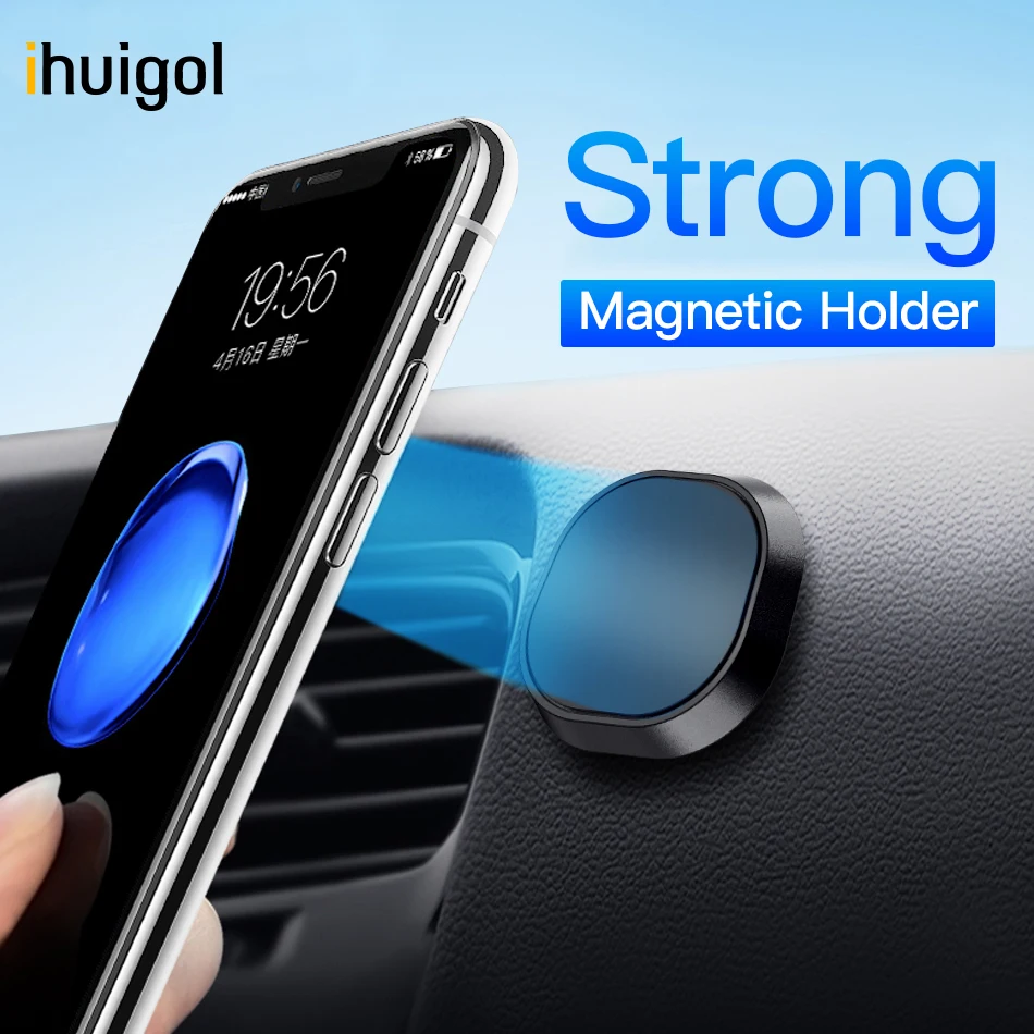 

ihuigol Mini Magnetic Phone Holder Mobile Phone in Car Universal Wall Sticker Multi-Function Stand For iPhone 8 X Xiaomi Bracket