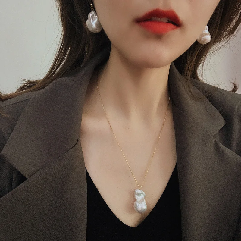 

Один комплект, Пресноводный Жемчуг, белая капля, барокко, 14k покрытая цепочкой, ожерелье, серьги FPPJ, оптовая продажа