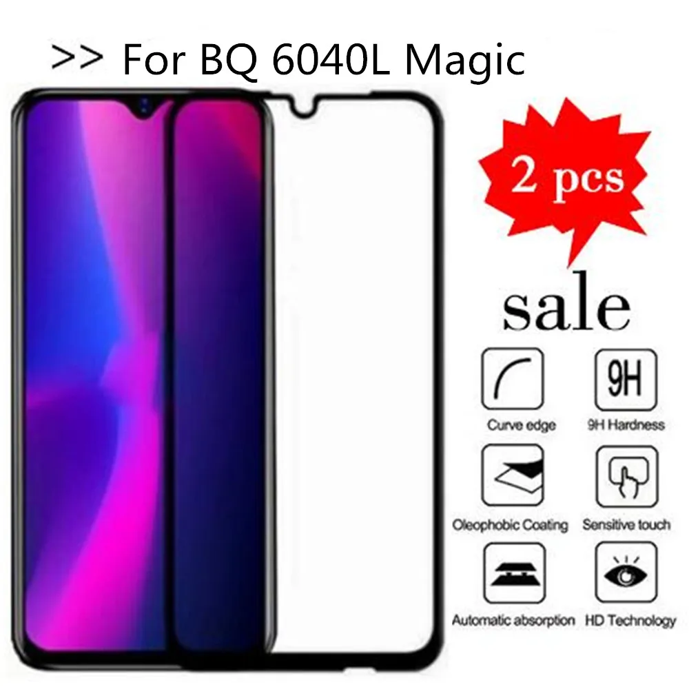 9H 2.5D Закаленное стекло для BQ 6040L Magic полный экран покрытие Защитная пленка для BQ 6040L волшебный протектор экрана