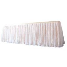 Настольная юбка с вышивкой, кружевная юбка для стола, сделай сам, Настольная юбка, Цветочная сетка, прочная настольная юбка, домашний текстиль, аксессуары