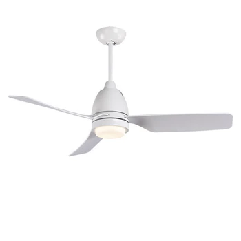 

44 Inch Simple LED Ceiling Fans With Lights Decoration Ceiling Fan Lamp With Remote Control Ceiling Light Fan Plastic Fan Blade