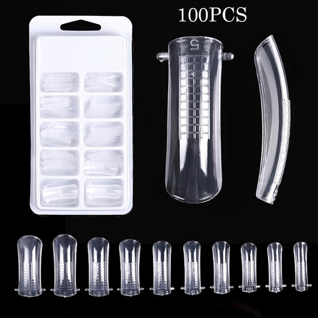 False Nail Tips Fan Nature Nail Art Round Full Cover Display Practice Tools Fake Nails Manicure Acrylic UV Gel Polish