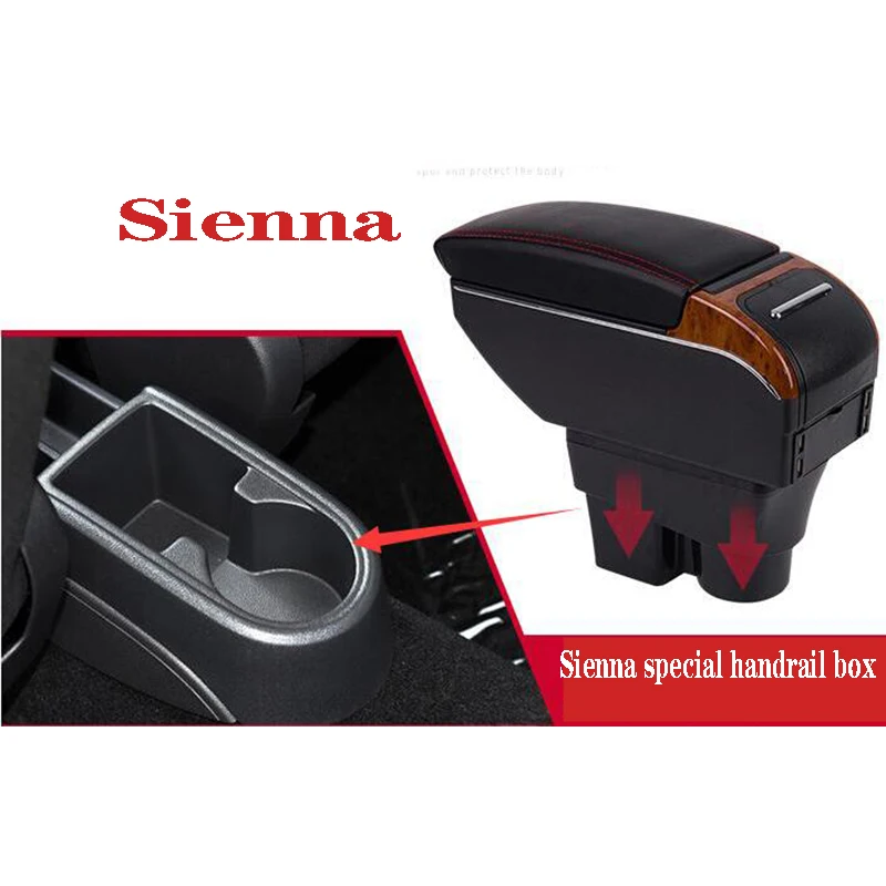 Для Toyota Sienna подлокотник коробка, классическое отверстие переоборудование части, специальное sienta сиденье центральный подлокотник коробка