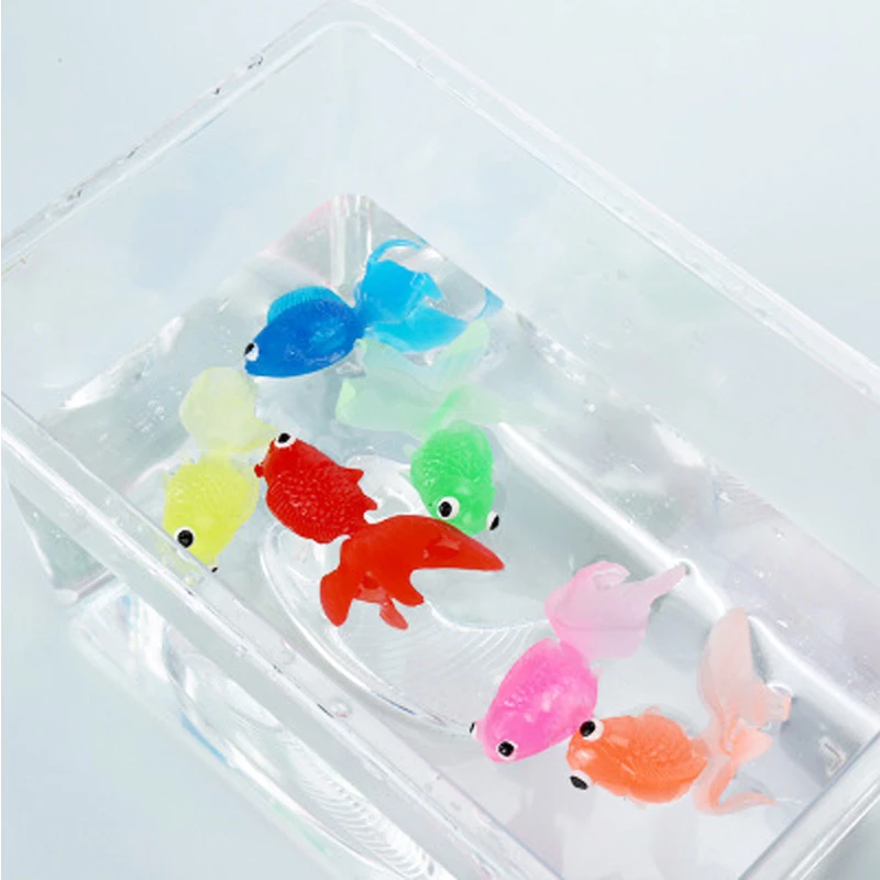 ピース セット子供ソフトゴムゴールド魚ベビーお風呂の玩具ミニ金魚浴室水再生水泳ビーチおもちゃ Aliexpress Toys Hobbies