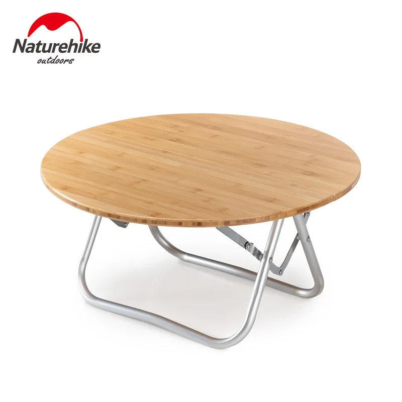  Naturehike Remover Foldable Bamboo Board Round Table Portable Outdoor Barbecue Camping Round Table