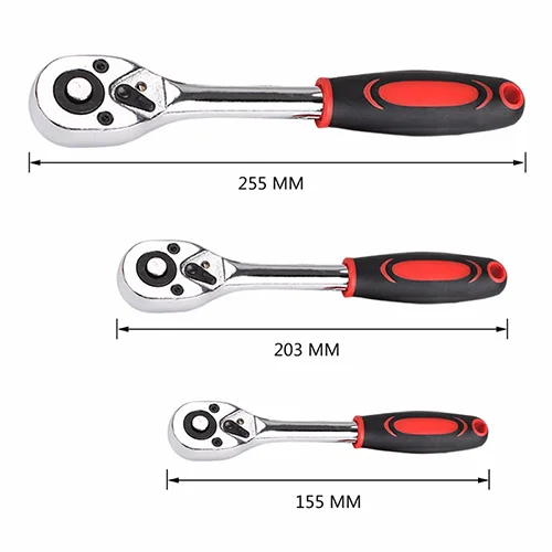 3pcs 1/" 3/8" 1/" дюймовый Динамометрический гаечный ключ, набор инструментов для ремонта автомобиля, велосипеда, велосипеда, торцевой ключ, набор инструментов - Цвет: 3pcs
