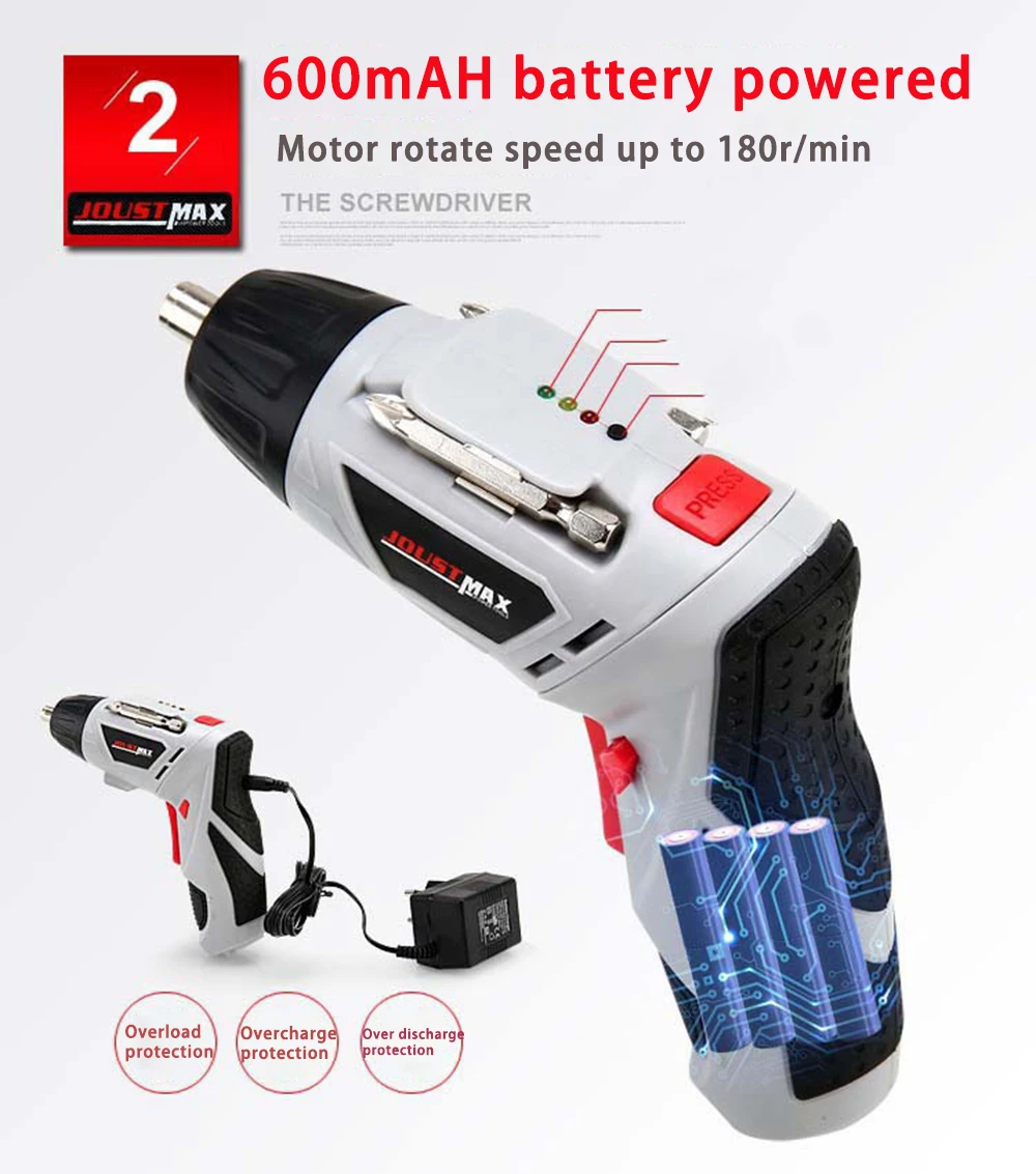 4.8V Electric Screwdriver Rechargeable portable radio drill set Rotary handle power tool