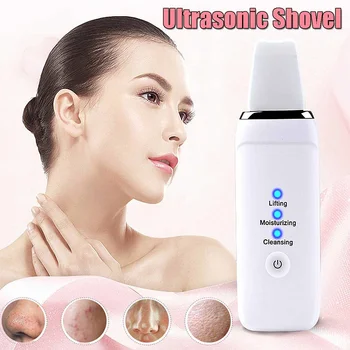 

NEW Ultrasonic Skin Scrubber Deep Cleaning Face Scrubber Vibrating Facial Cleansing Skin Spatula Beauty Instrument Device