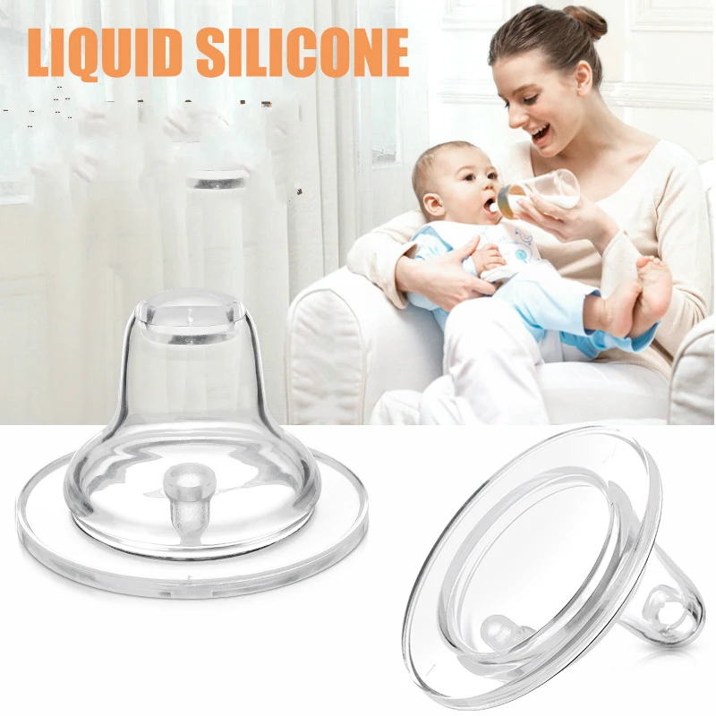 Baby Newborns Soft Safety Wide Caliber Silicone Nipple Fitting 5cm Wide Mouth Feeding Bottle Nipple For Wide Mouth Milk Bottle