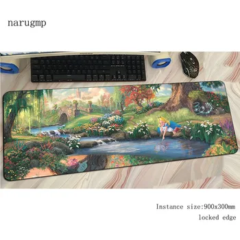 

alice in wonderland padmouse gaming mousepad game locked edge mouse pad gamer computer desk locrkand mat notbook mousemat pc