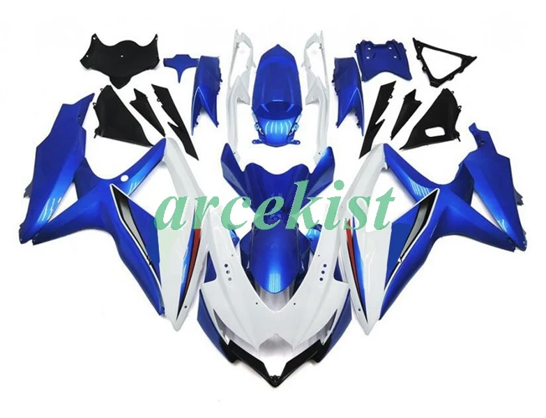 4 бесплатные подарки ABS Обтекатели комплект подходит для GSX-R600 GSX-R750 08 09 10 R600 R750 K8 GSXR 600 750 2008 2009 2010; Цвета: черный, белый, синий