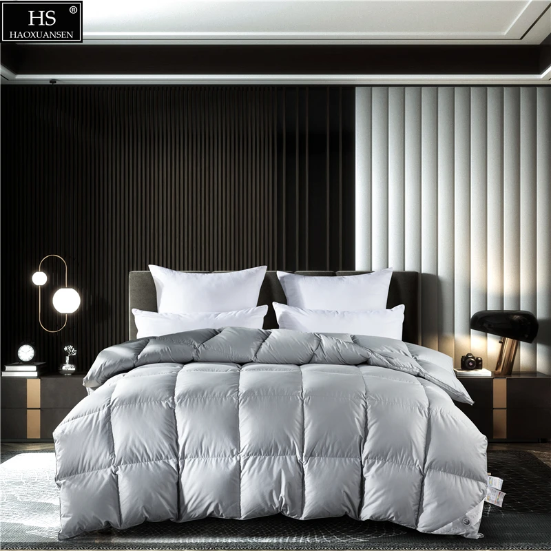 Fusion Goose Down Comforter Grey Queen