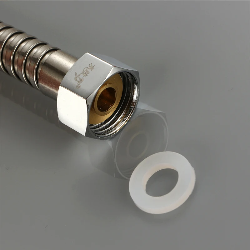Rubber O Rings Sealing Gasket Rubber Washers Silicone O Rings Stainless Steel Washer 10pcs/set 1/2" 3/4" 1" Rubber Ring Silicon Flat Gasket Sealing Ring for Shower Nozzle Hose Pipe Bellows Tube Washer