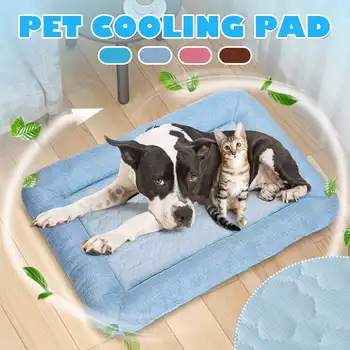 

2020New Summer Dog Mat Ice Pad 4Size Ice Silk Cool Pet Beds Sofa Cushion Fit All Pet Puppy Cat Summer Cooling Mat