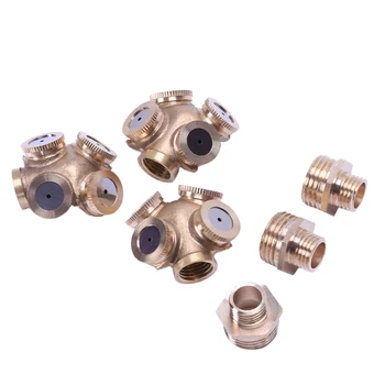 

Atomizing Nozzle, 4-Hole Agricultural Spray Nozzle Garden Sprinkler Irrigation System, 3 Piece, With 1/4 To 1/2 Accessory Adapte