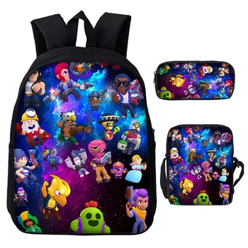 

Cartoon Leon Games Pattern School Bags for Teenage Girls Boys High capacity Children Student Backpack Teen Mochilas Escolares