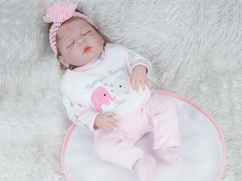 55 см реалистичные Boneca Reborn Baby Doll Мягкие настоящие на ощупь виниловые силиконовые игрушки девочка Bebe Кукла Reborn игрушка для ванны Детские подарки на день рождения