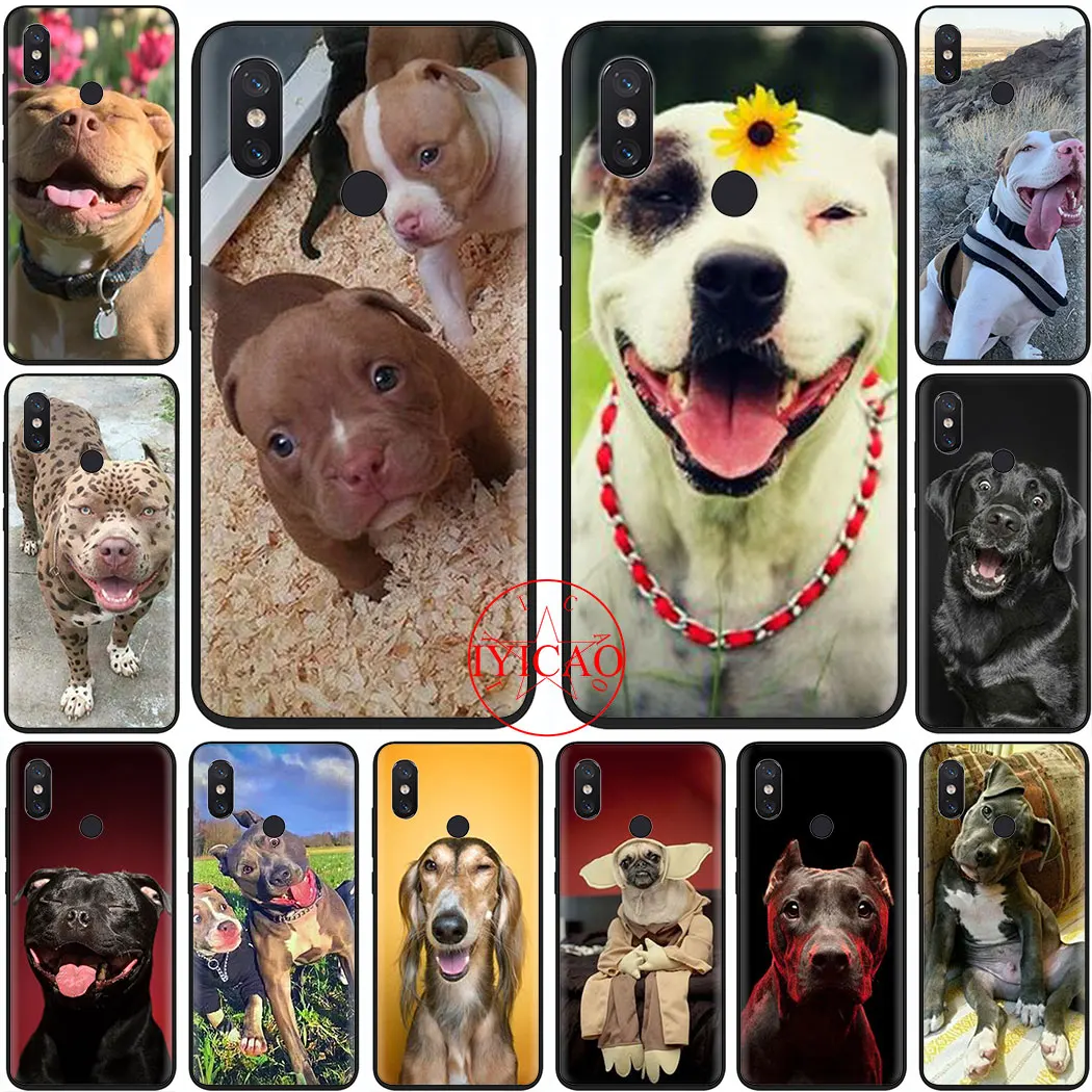 Lovely Dog Pitbull Soft Silicone Phone Case Cover for Redmi Note 4X 5A Prime 6 7 8 Pro 8T | Мобильные телефоны и