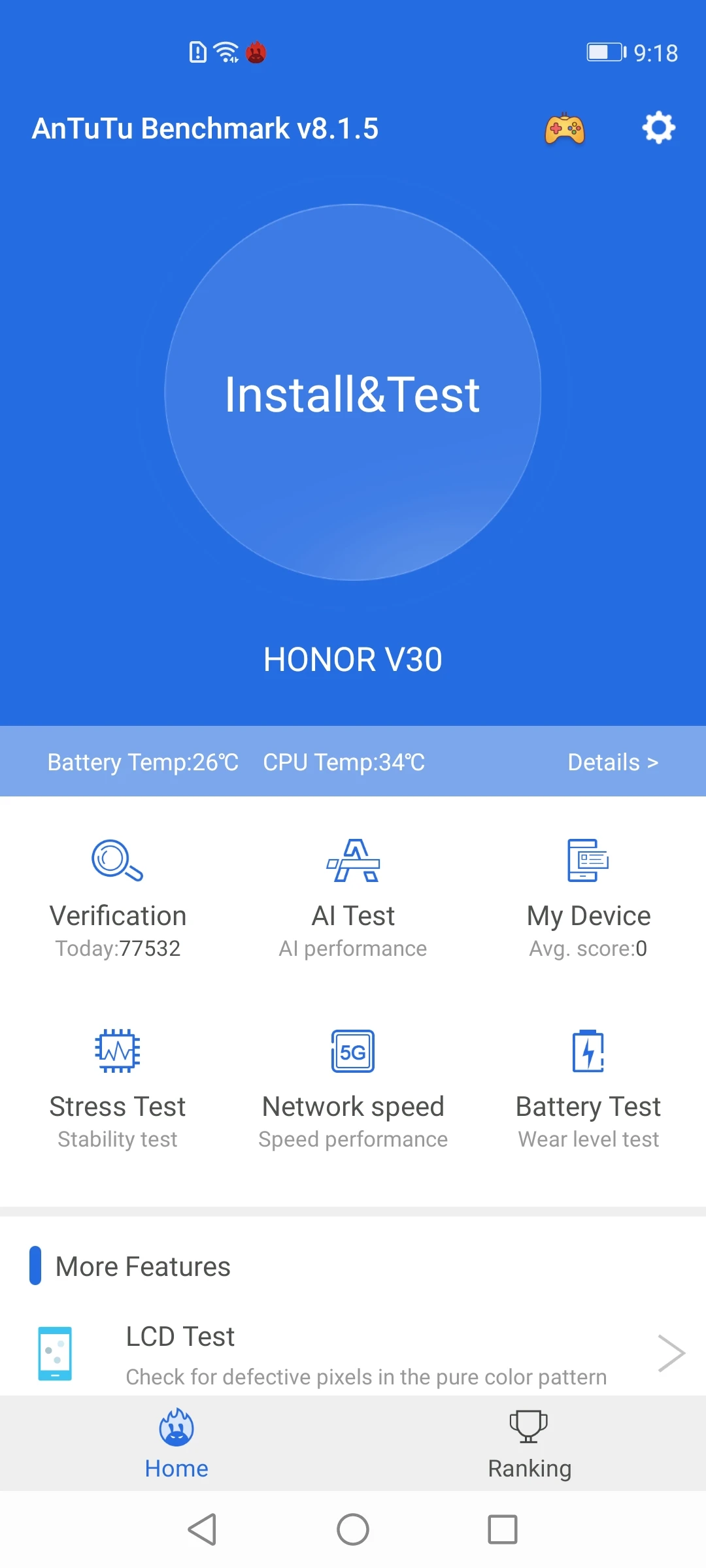 Honor V30 6 ГБ ОЗУ 128 Гб ПЗУ 5G Смартфон NFC Kirin 990 40MP Тройная задняя камера 6,5" SuperCharge 4200mAh аккумулятор мобильные телефоны