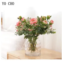YO CHO искусственный цветок смешанный гипсофиловый букет лотоса домашний аксессуар для свадебной вечеринки поддельные Флорес стол ваза DIY Декор Flore