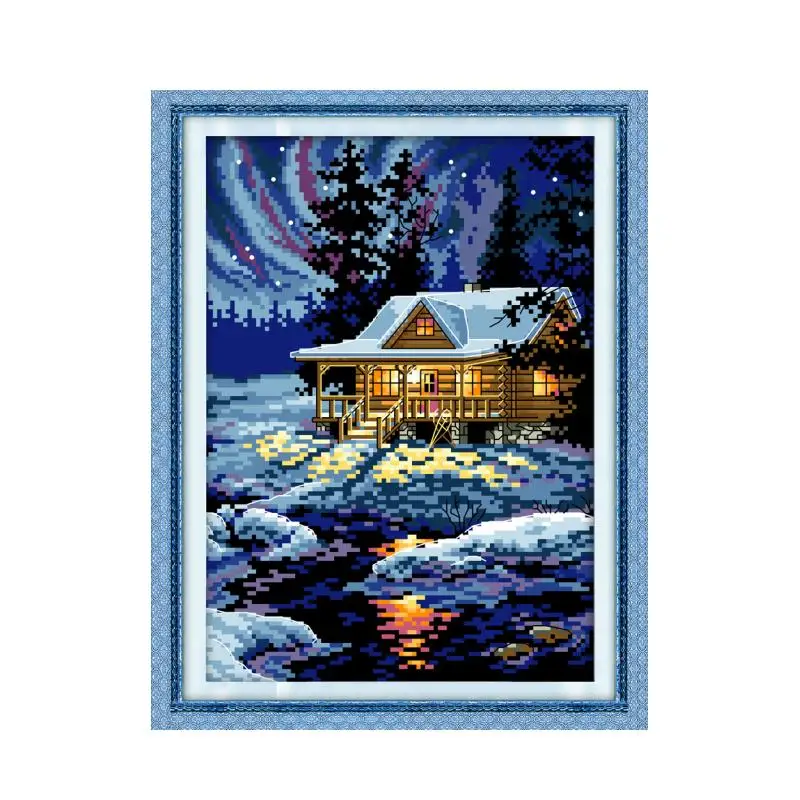 The night of the Arctic cross stitch kit aida 14ct 11ct count printed canvas stitches embroidery DIY handmade needlework cross stitch kit