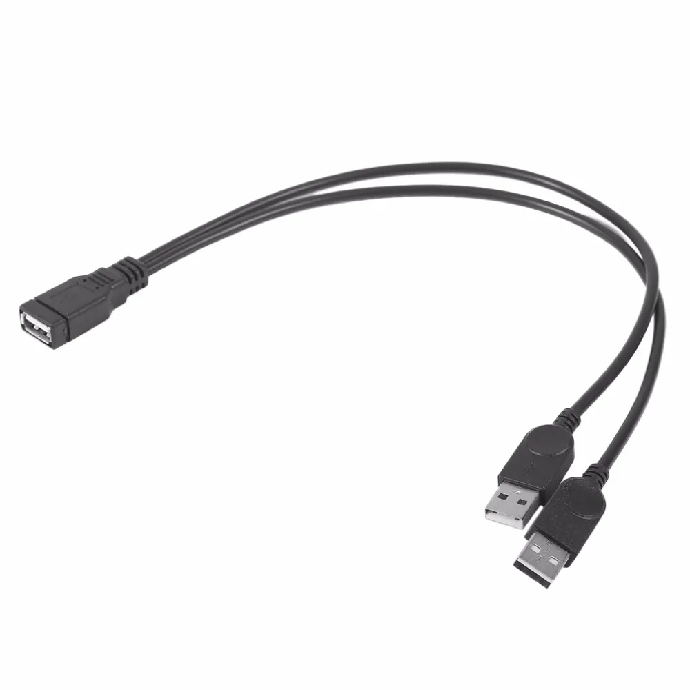 

2019 30cm Extension Cable USB 1 Female To 2 Dual USB Male Data Hub Power Adapter Y Splitter USB Charging Power Cable Cord