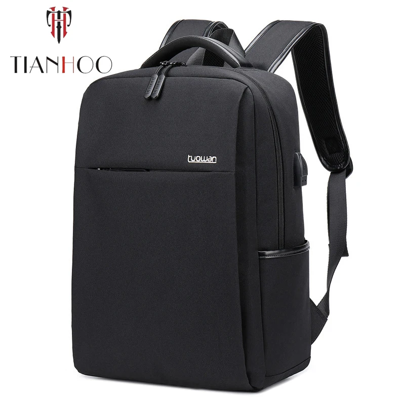 

TIANHOO High quality Leisure computer backpack USB charging business men bag vintage student bags