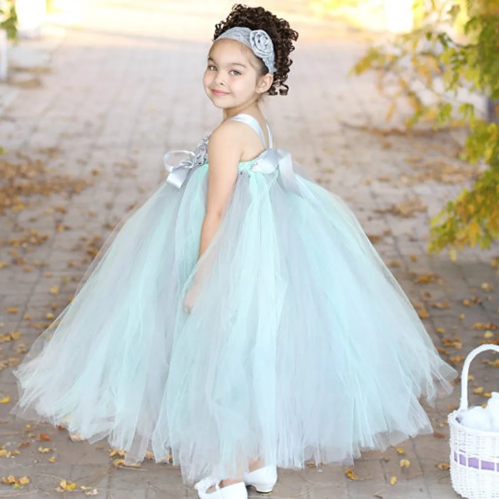 

Europe And America Girls Gauze Tutu Christmas Girls' Princess Skirt Flower Formal One-piece Dress
