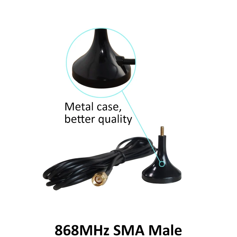 Антенна GSM 868MHz 915 mhz Антенна 4.5dbi SMA разъем 868 mhz 915 mhz антенна на присоске с 3M удлинительным кабелем антенна