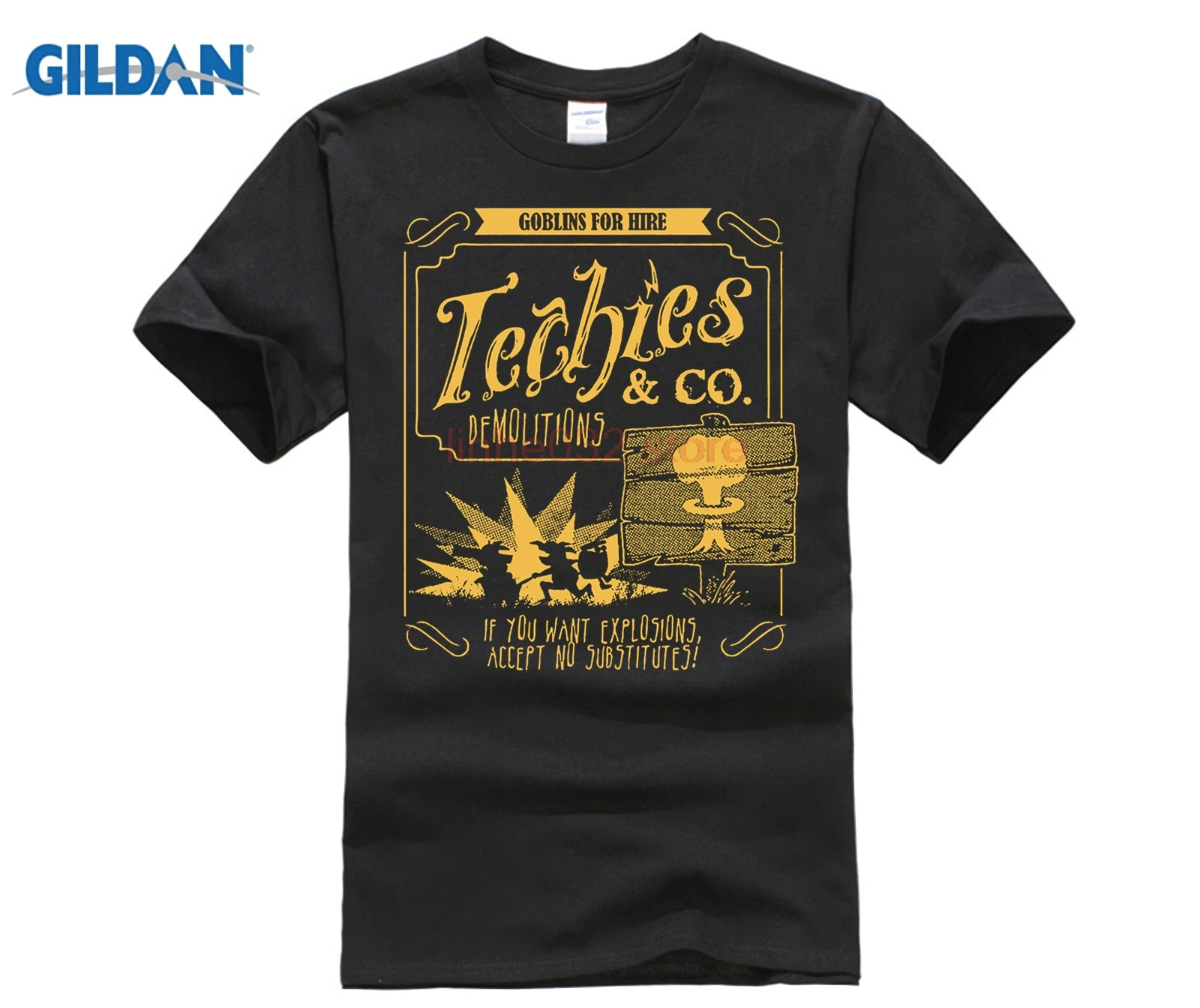  DOTA Parody Techies Men's T-Shirt Summer Short Sleeve T Shirts Tops S~3Xl Big Size Cotton Tees Free