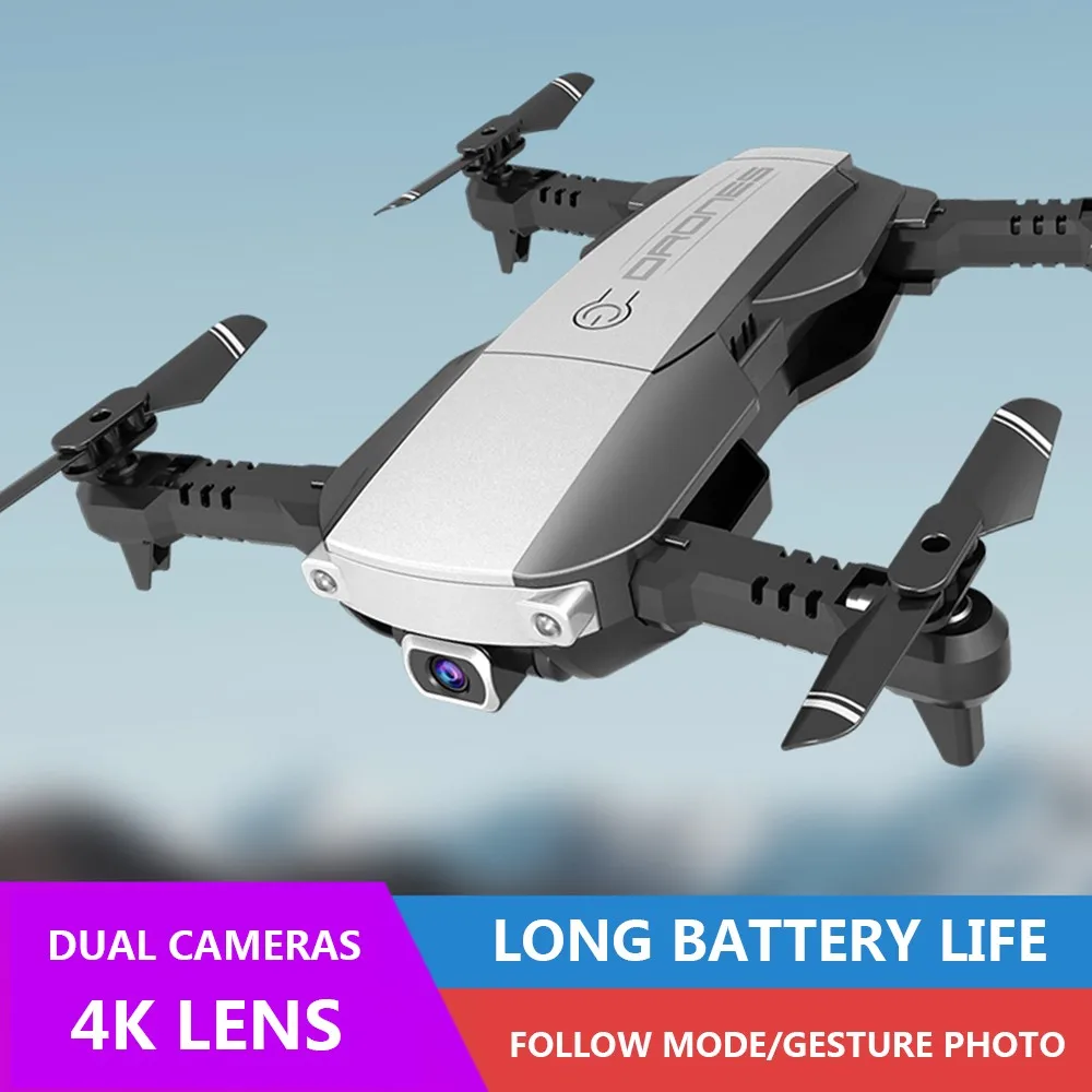 H3 Mini Drone 4K 1080P HD Dual Camera WIFI Real-time Aerial FPV Optical Flow RC Quadcopter Helicopter Foldable Dron Toys For Kid