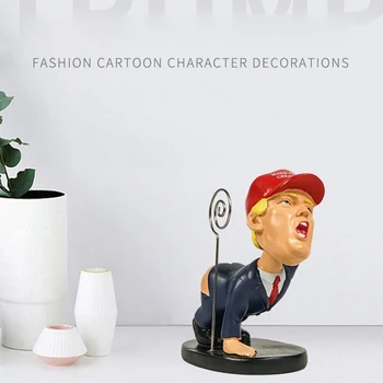 

Funny America President Message Card Note Holder Name Memo Clip Resin Pen Holder Organizer Office Supplies