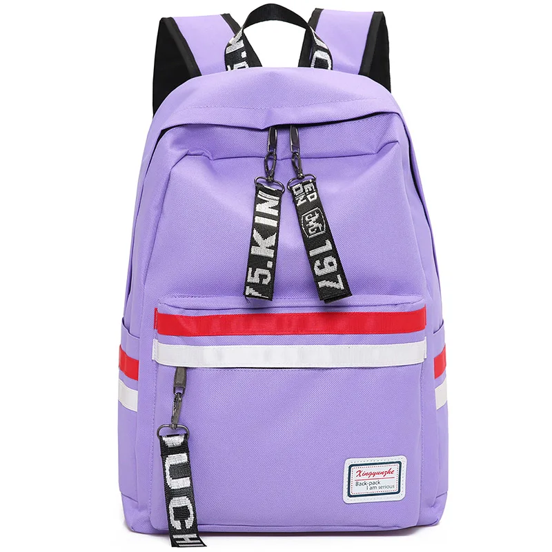 Purple Школьные рюкзаки, школьный рюкзак для подростков, девочек, мальчиков, мужчин и женщин, сумка через плечо, рюкзак для ноутбука, дорожная сумка Mochila - Color: Purple